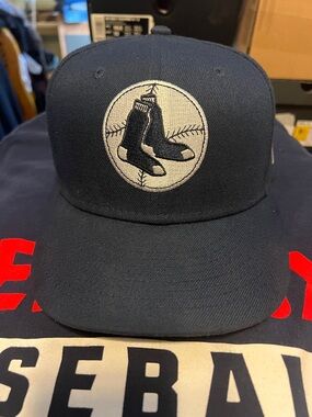 NEW ERA BOSTON RED SOX LOW PROFILE COOPERSTOWN 59FIFTY FITTED HAT NAVY 7 3/8